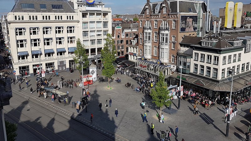 Luftbild Leidseplein Amsterdam Platz