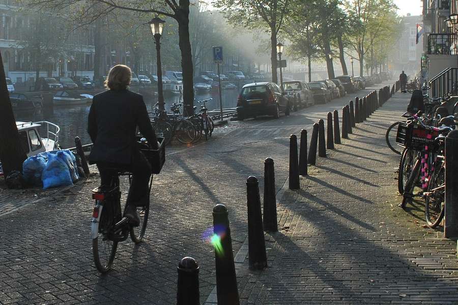 Amsterdam Bicycling Radfahrer Fahrrad